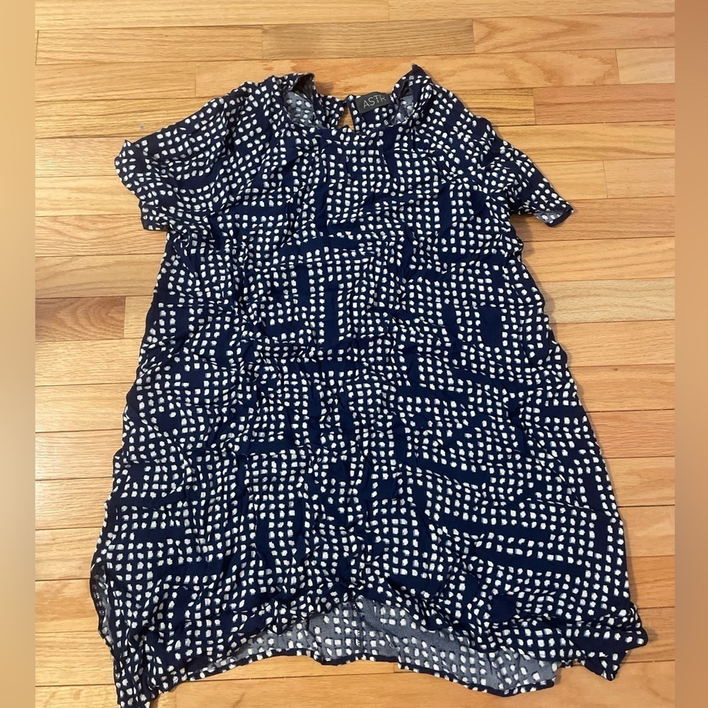 Astr Navy and White Dress Size Large